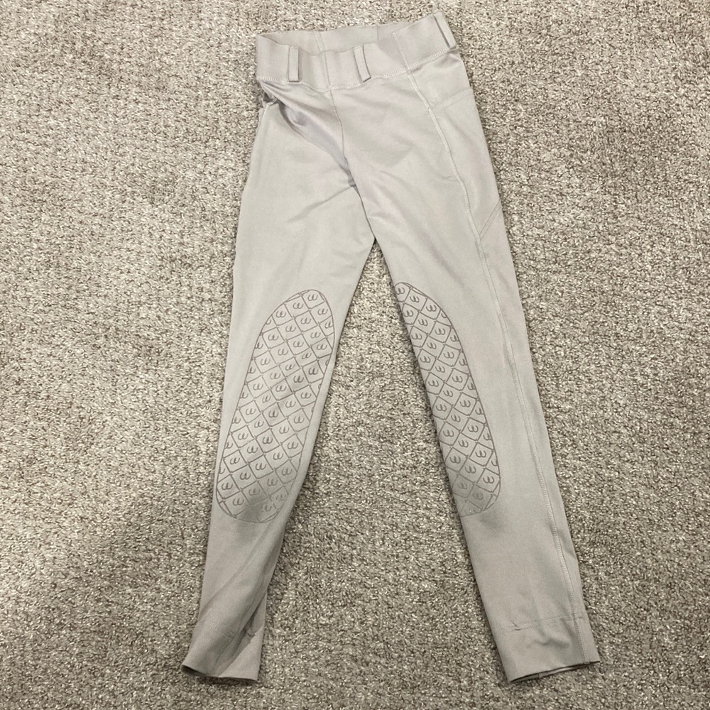 Kids Light Gray Leggings with Knee Patches